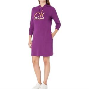 Calvin Klein Purple Plum Hooded Super Soft‎ CK Dress Plus Size 3X New